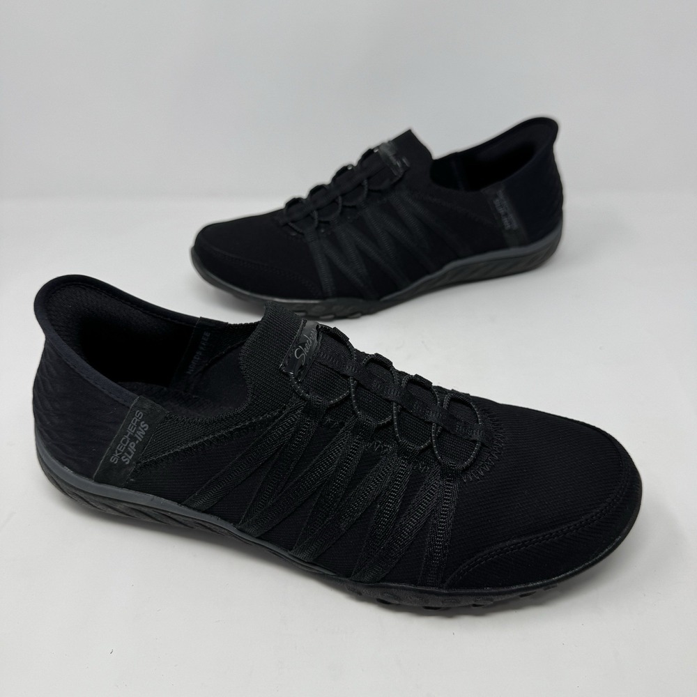 Skechers Breathe Easy Roll With Me Black Running Shoes Sneakers Women's Size 9.5